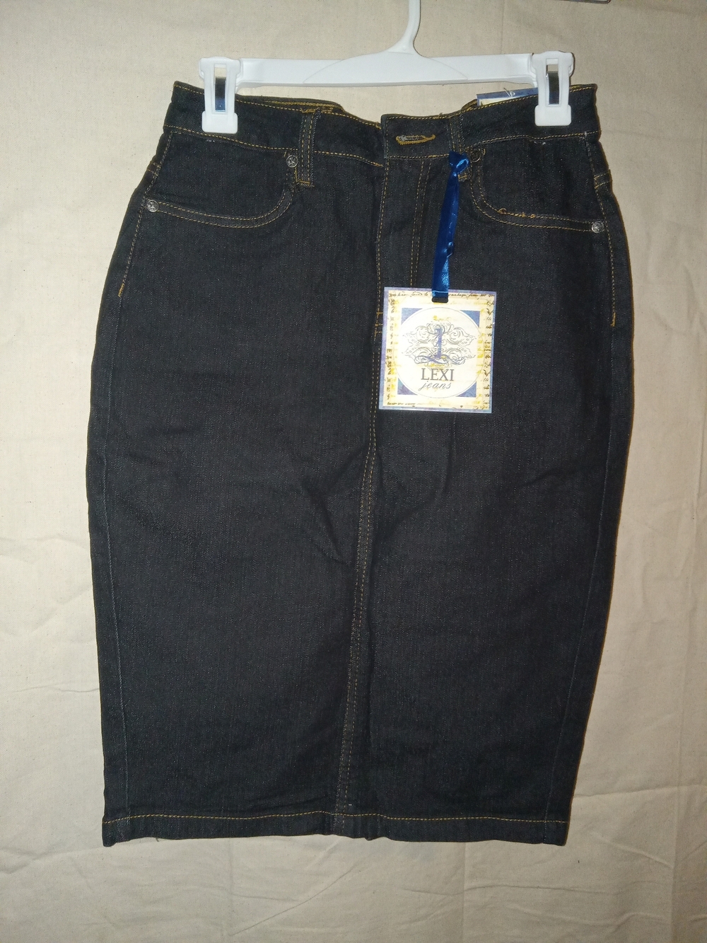 Lexi Jeans Women's Black Denim Pencil Skirt